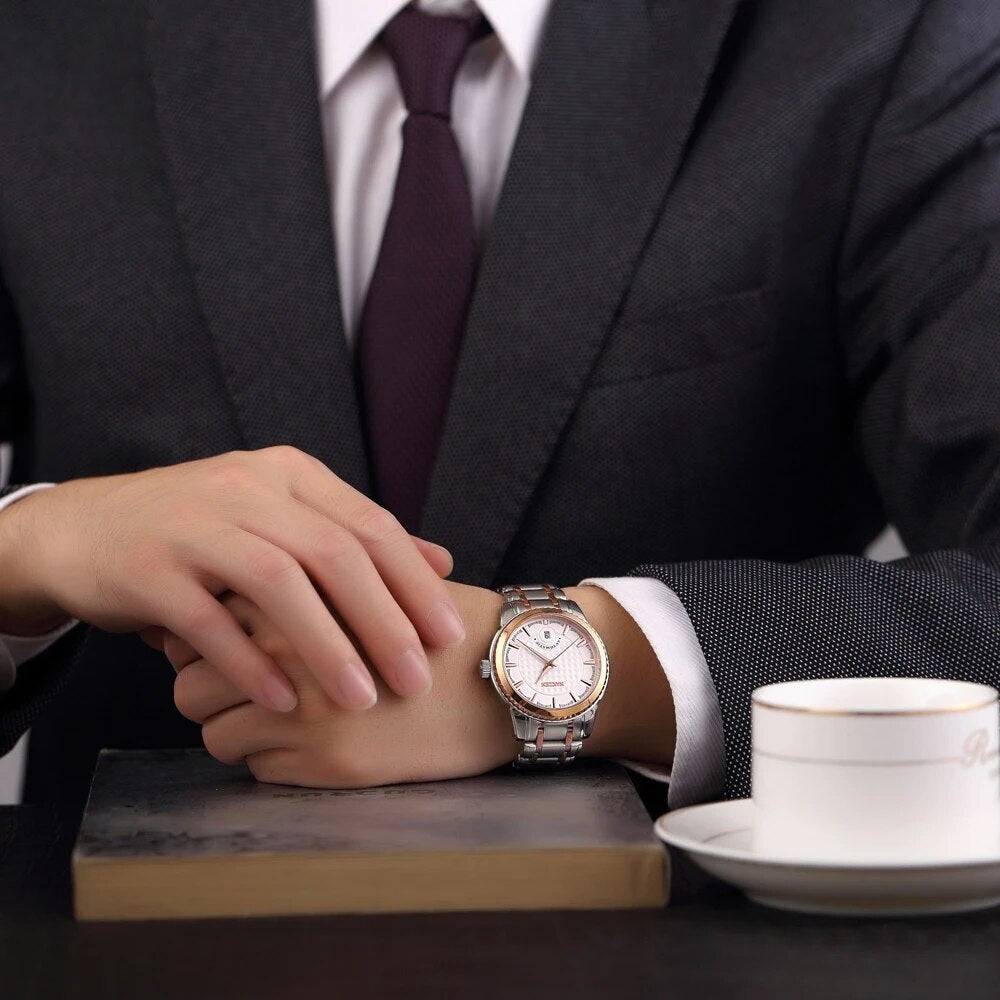 NAKZEN Men Business Mechanical Watch Men's Automatic Miyota 8215 Movt Diamond Watches Sapphire Wrist Watch Waterproof Clock