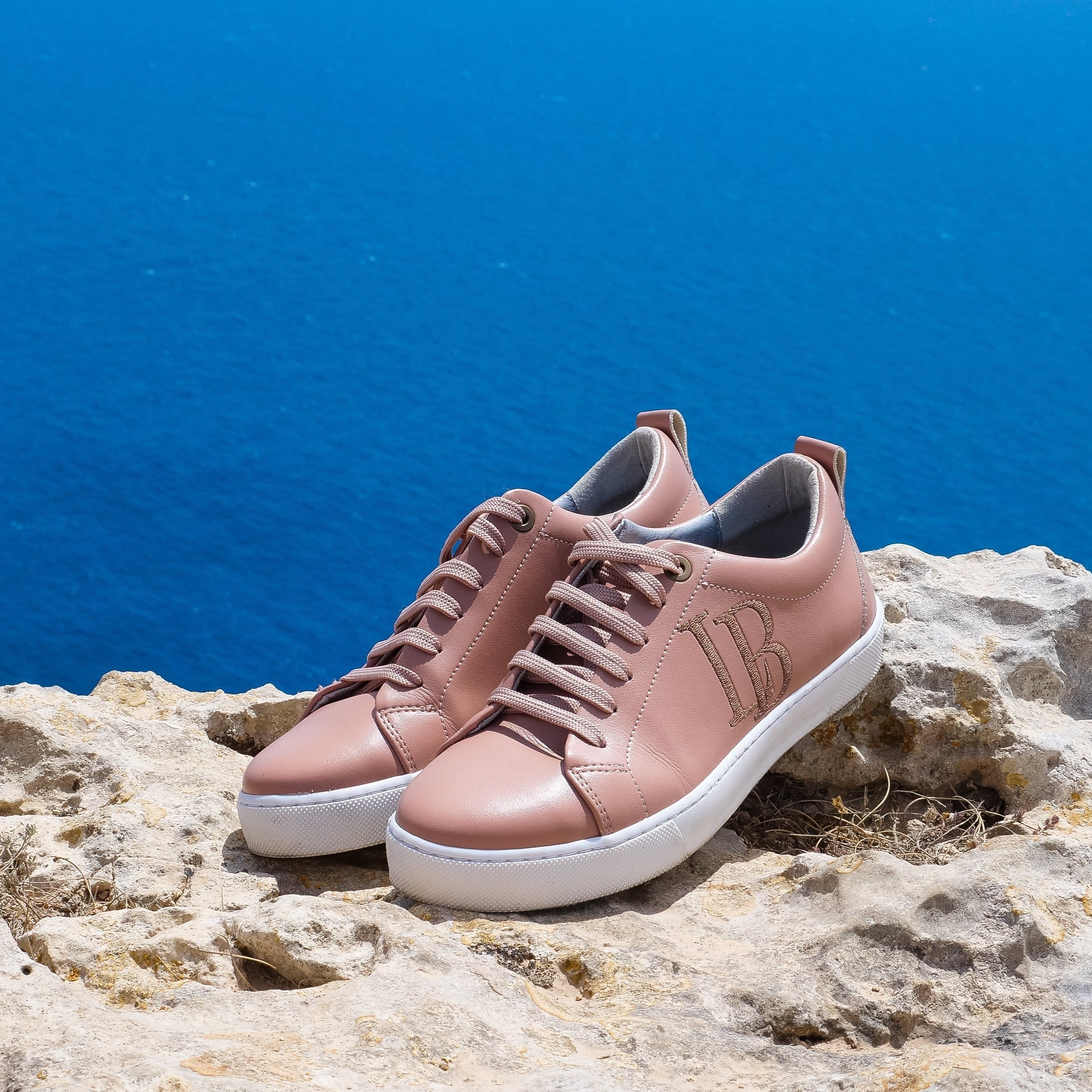 LB Nude Apple Leather aSneakers for Women